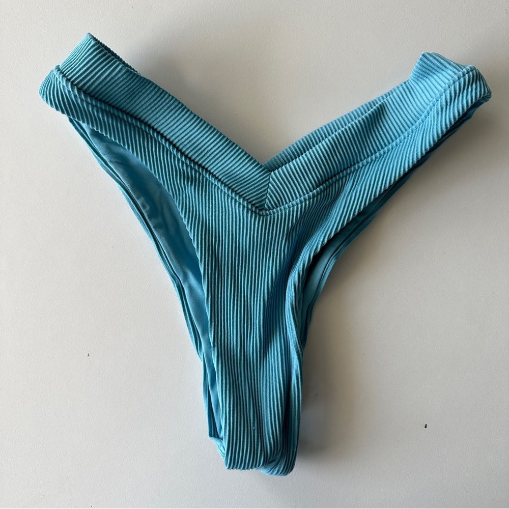 OneOne Swimwear Jesse Blue Ribbed Bottom